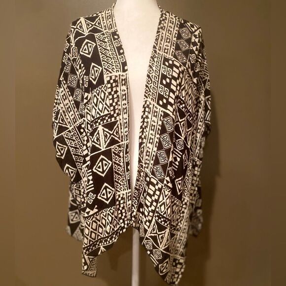 Always Me Kimono Black & White Size Large - Picture 2 of 9